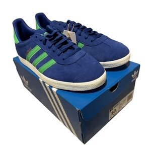 Brand New Mens Adidas Gazelle Royal Blue Green Suede Casual Sneakers US Size 10
